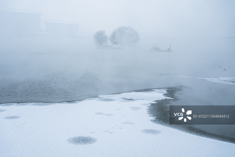吉林市雾凇冰雪云海风光图片素材