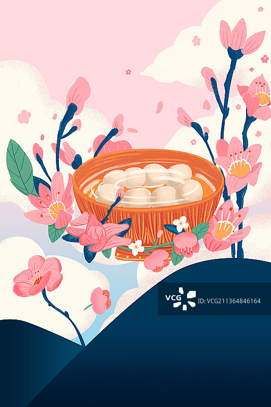 元宵佳节插画图片素材