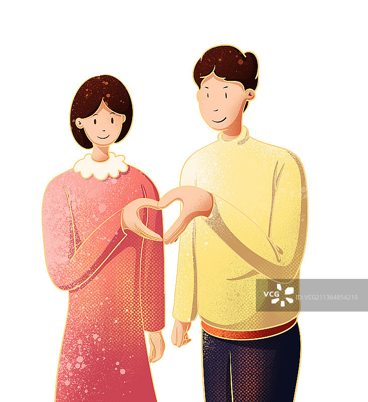 情侣人物插画图片素材