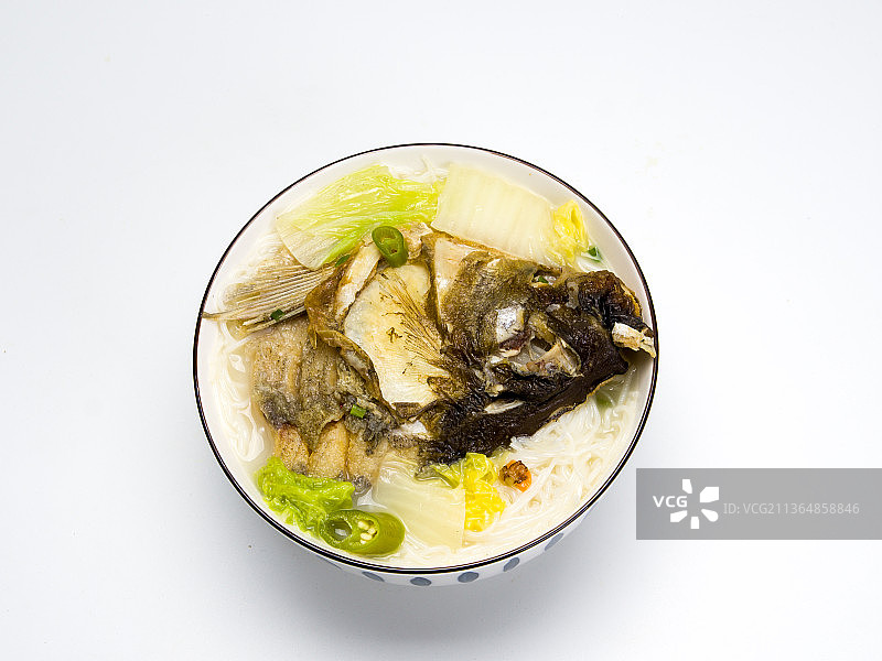 湖南衡阳地方特色早餐鱼头粉图片素材