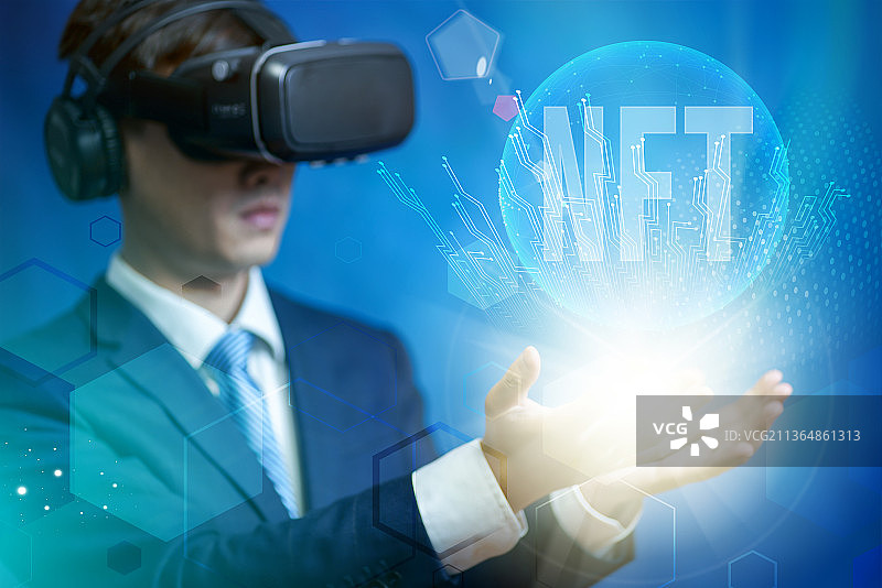 元宇宙、虚拟现实、数字资产、非同质化货币、区块链、科技、创新、版权图片素材