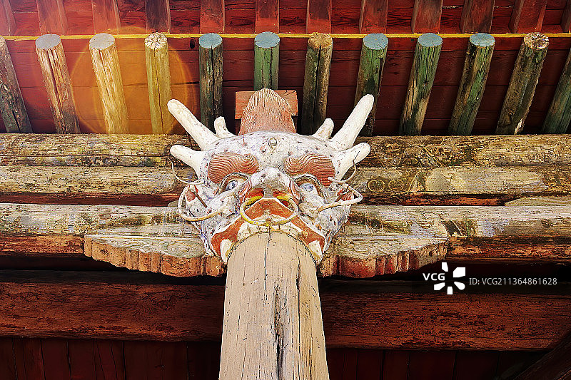 2014年云冈石窟建筑特写图片素材