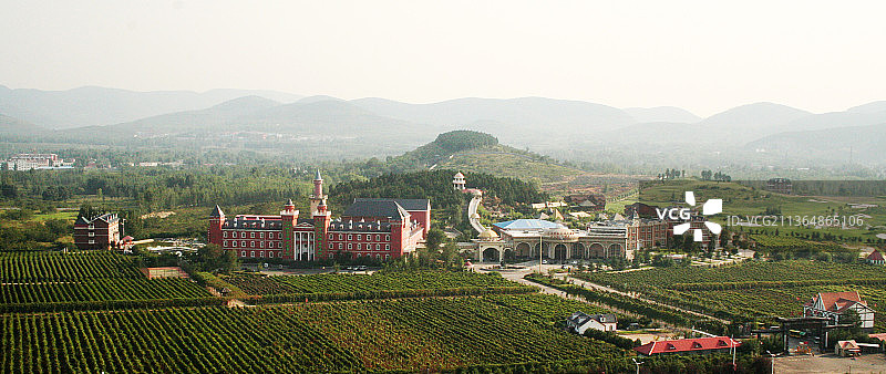 山东枣庄山亭区汉诺葡萄庄园风光图片素材