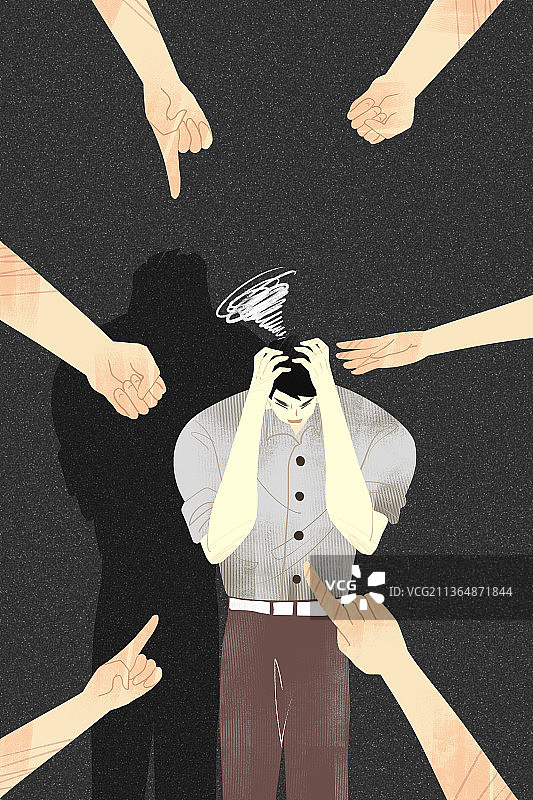 中年危机和压力插画图片素材