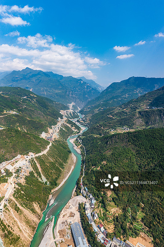 航拍巫溪大宁河风光图片素材