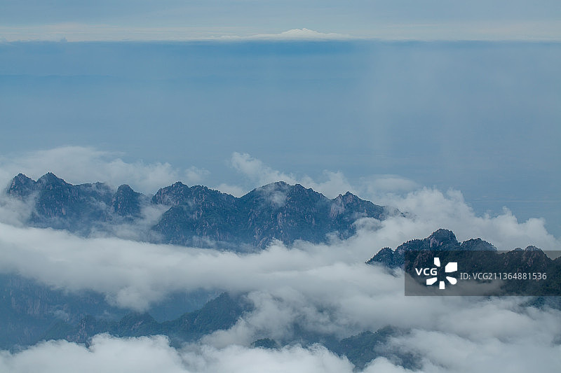 陕西省宝鸡市太白山国家森林公园秦岭云海图片素材
