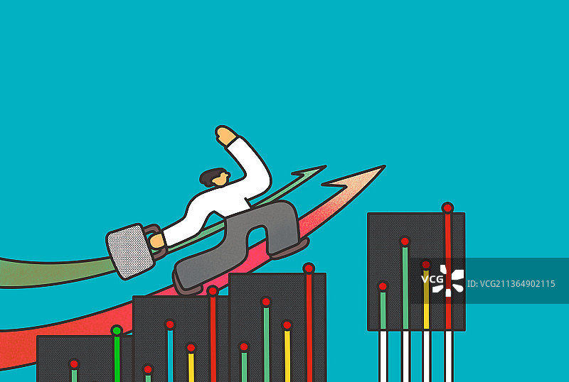 职场顺风的股市上涨能否带来好运图片素材