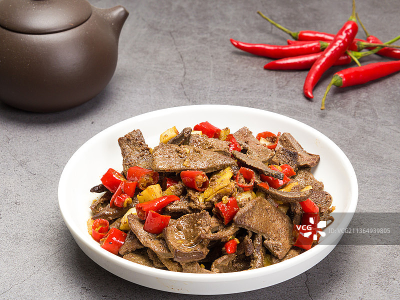 小炒猪肝菜品图片素材