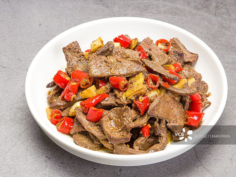 小炒猪肝菜品图片素材