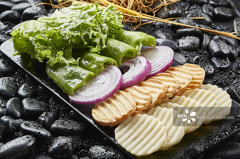 烤肉食材时蔬大拼盘图片素材