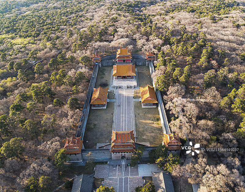 沈阳东陵航拍图片素材