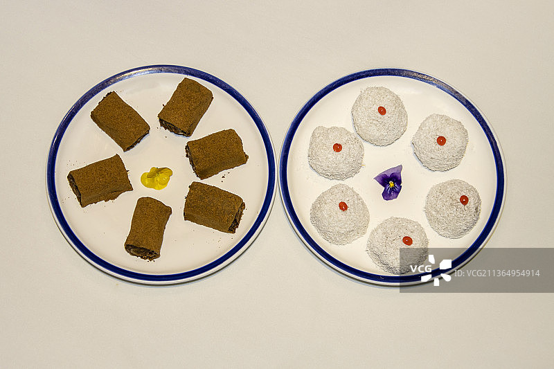 老北京宫廷小吃：驴打滚、艾窝窝图片素材