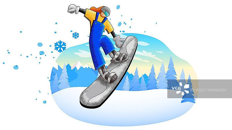 滑雪少年图片素材