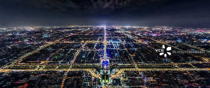 西安城市航拍明城墙大景日落日出图片素材