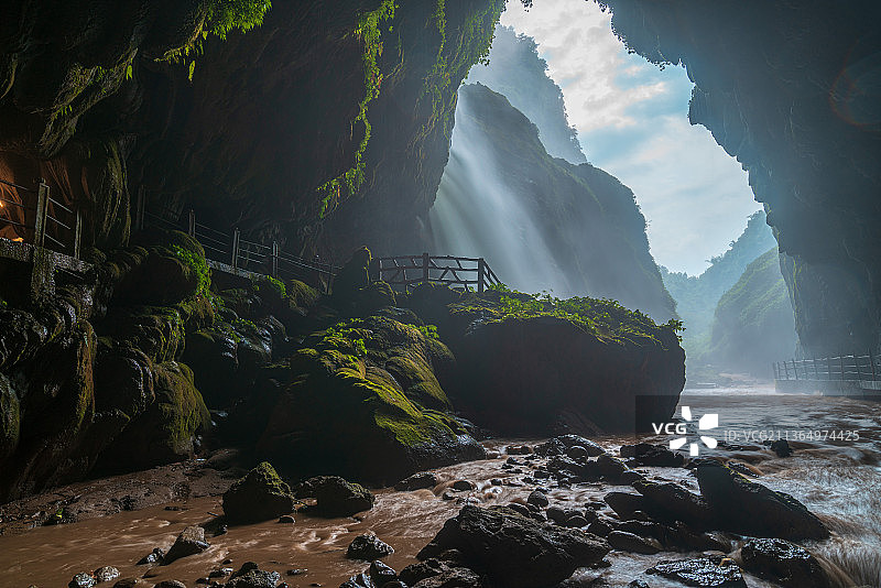 广西百色通灵大峡谷风光图片素材