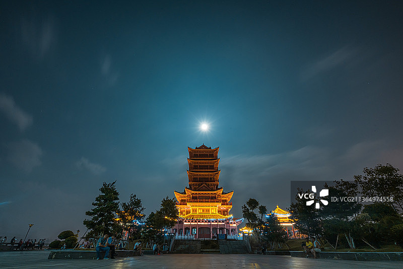 防城港仙人山仙人阁夜景图片素材