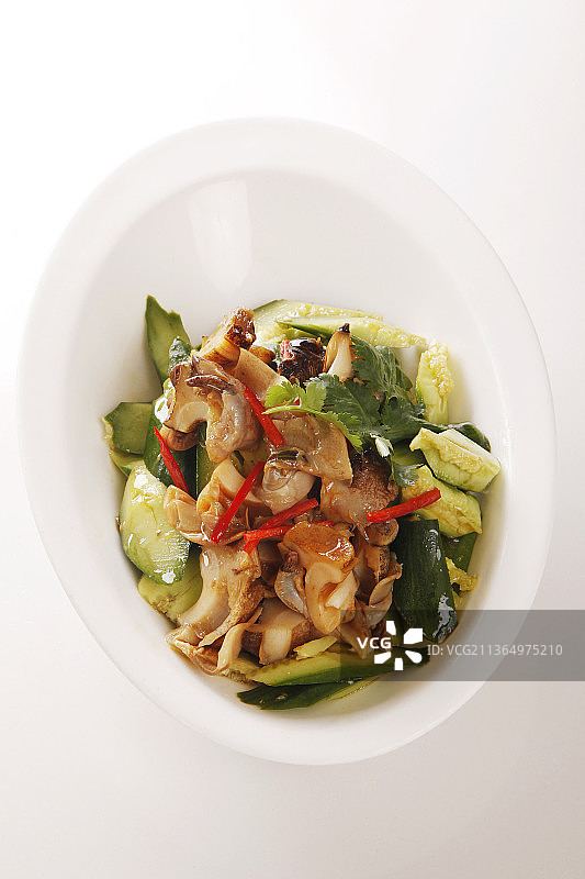 黄盖拌鲍鱼图片素材