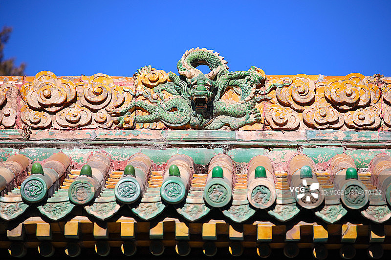 北京北海公园九龙壁图片素材