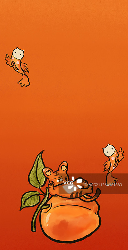 杏虎（幸福）虎年壁纸2图片素材