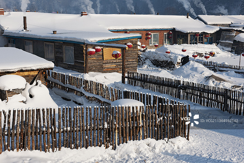 黑龙江，牡丹江市，雪乡风光。图片素材