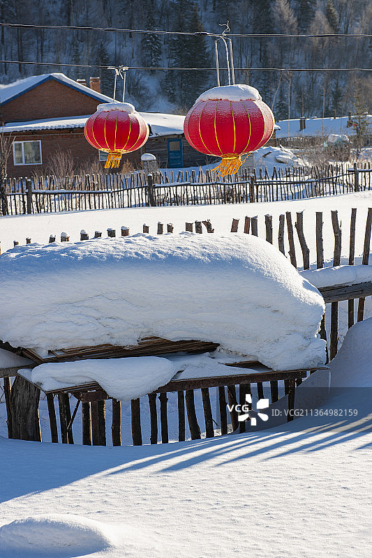 黑龙江，牡丹江市，雪乡风光。图片素材