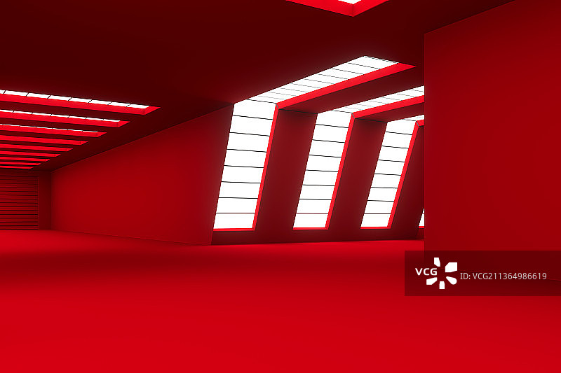 3D现代几何空间背景图片素材