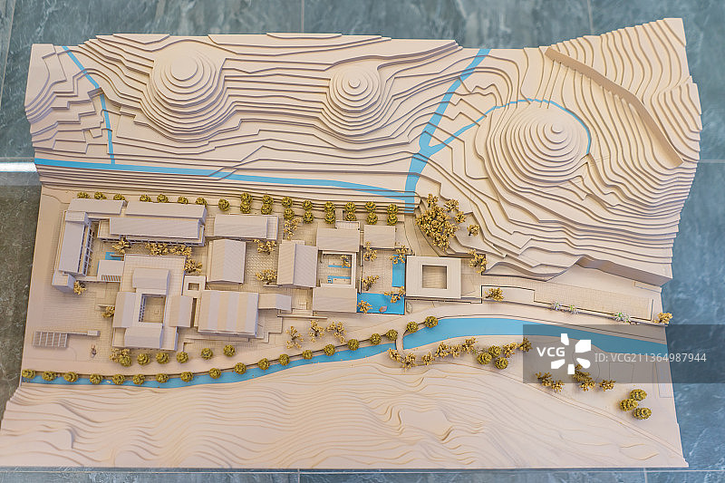 中国城市建筑俯瞰图，3D立体沙盘全貌图片素材