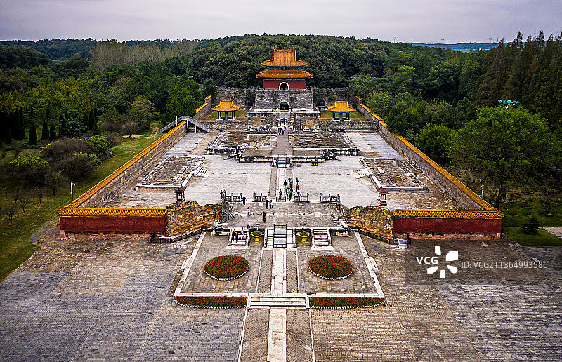 湖北钟祥明显陵文化旅游景区航拍图片素材