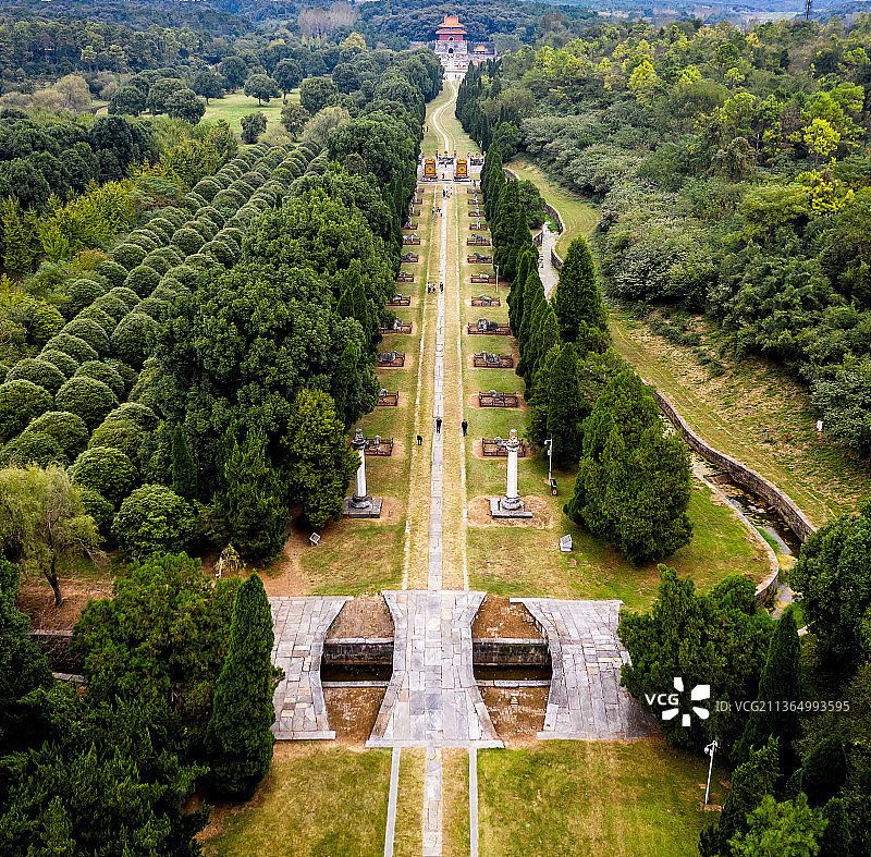 湖北钟祥明显陵文化旅游景区航拍图片素材