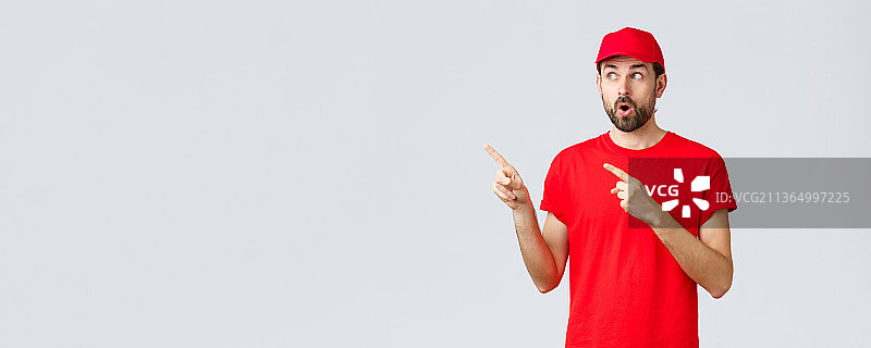 隔离期间的在线购物和外卖概念图片素材