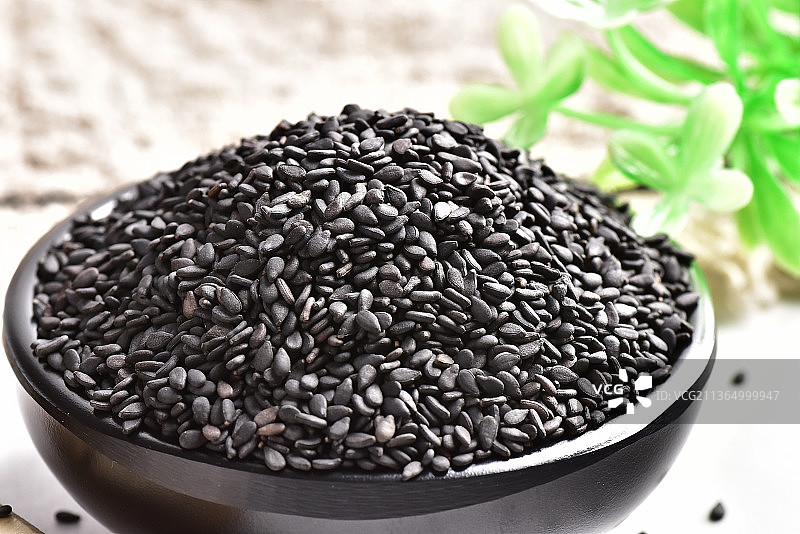中国传统食材黑芝麻图片素材