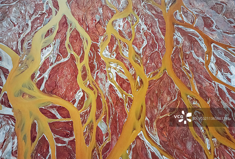 楚玛尔河，航拍视角，水网，辫状水系，水网，三江源国家公园，曲线，色彩，青藏高原，江河，泥沙，背景，河图片素材