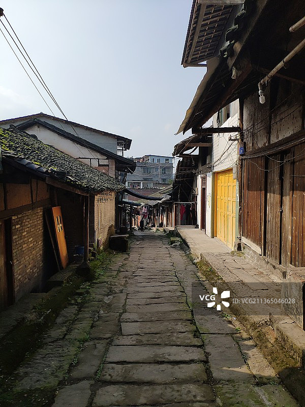 古镇老街风貌图片素材