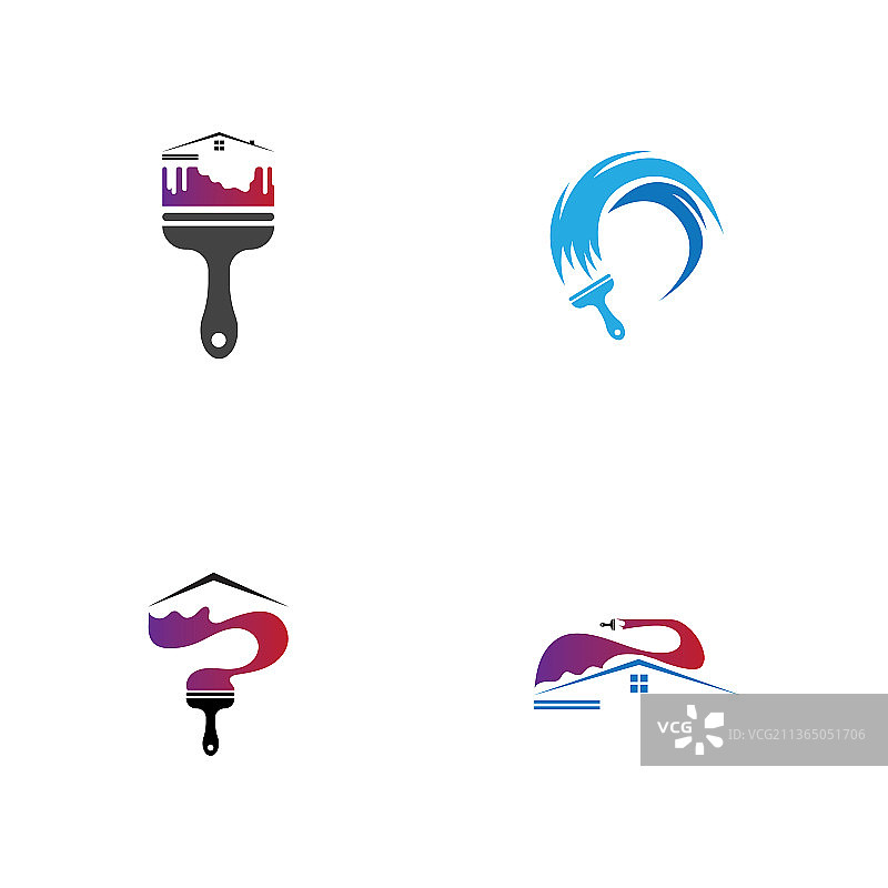 油画风格的房地产标志图片素材