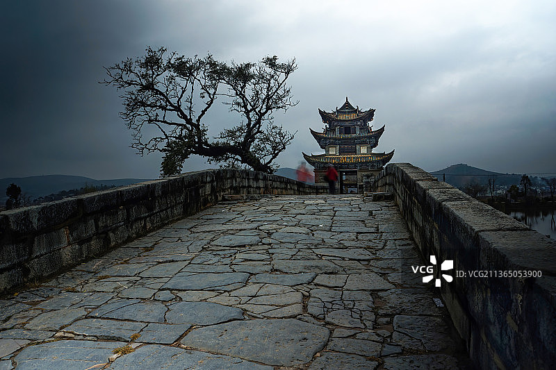 古迹双龙桥——云南建水图片素材