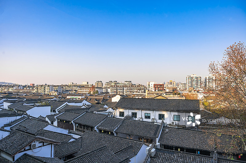 杭州清河坊历史文化特色街区风景建筑图片素材