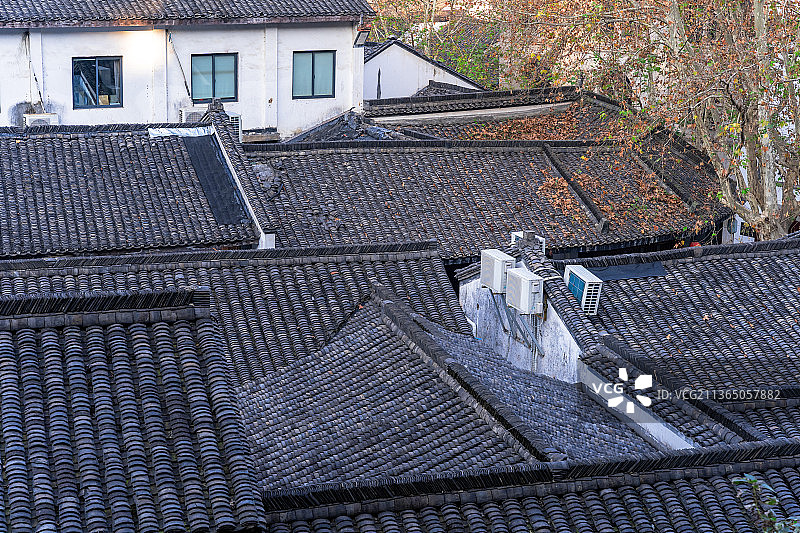 杭州清河坊历史文化特色街区风景建筑图片素材