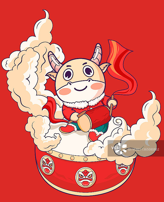 牛卡通插画图片素材