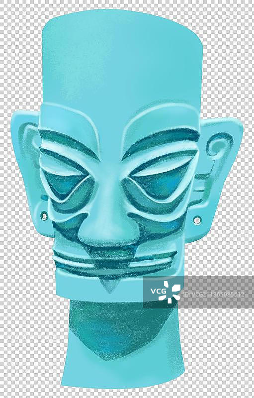 三星堆面具人图片素材