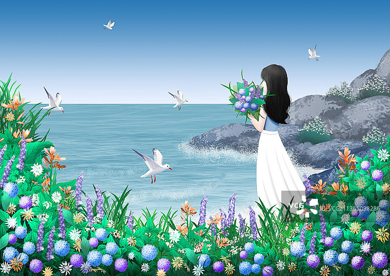 一路生花图片素材