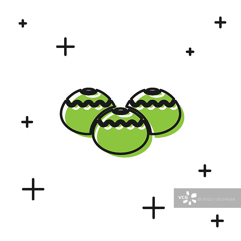 黑色犹太甜点烘焙图标图片素材