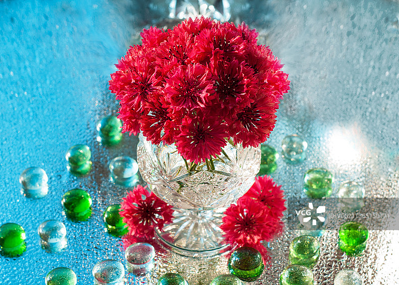 红色圣诞装饰特写图片素材