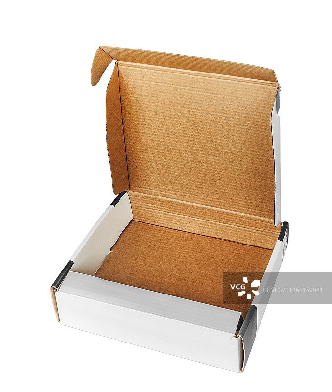 白色背景上的盒子特写图片素材