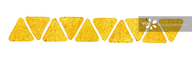 白色背景上的零食特写图片素材