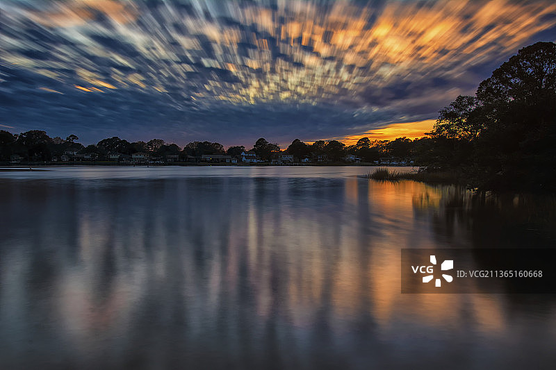 诺福克湖日落风光图片素材