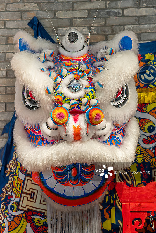 实拍舞狮头图片素材