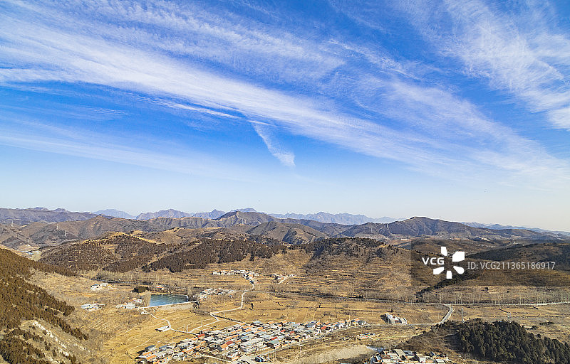 天津蓟县罗庄子镇泥河村冬季风光图片素材