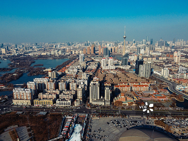 天津 奥体中心 南开区 动物园 水上公园 天塔湖 钻石山图片素材