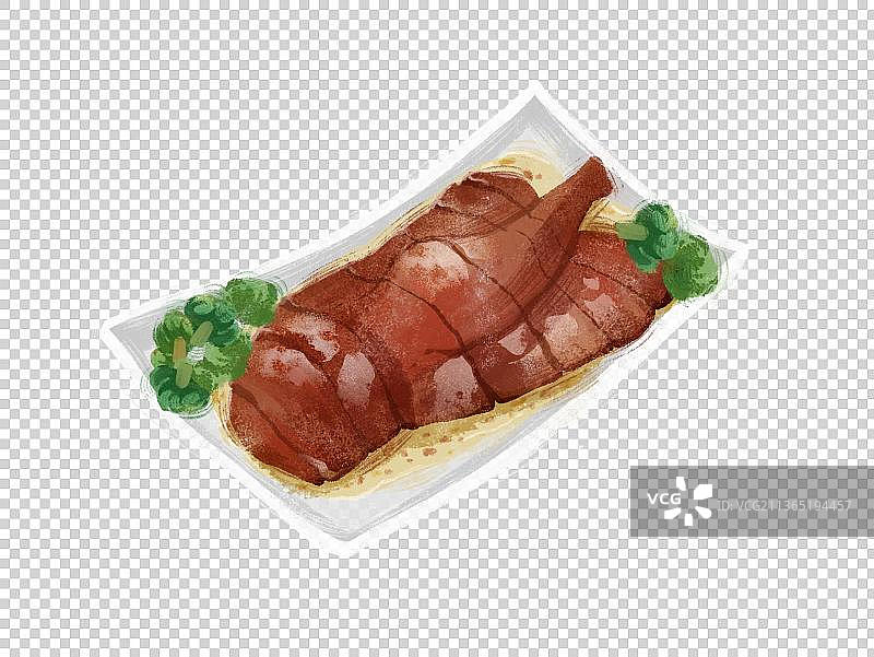 深圳特色美食公明烧鹅插画元素图片素材