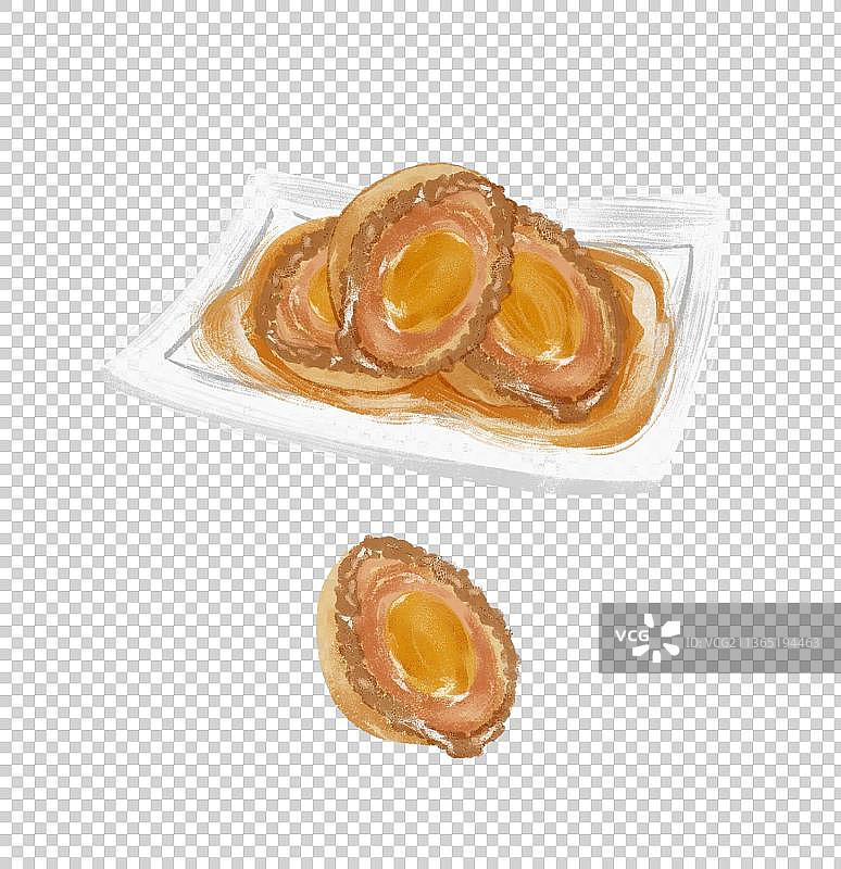 深圳特色美食南澳鲍鱼插画元素图片素材